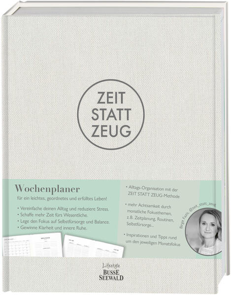 Zeit statt Zeug: Wochenplaner