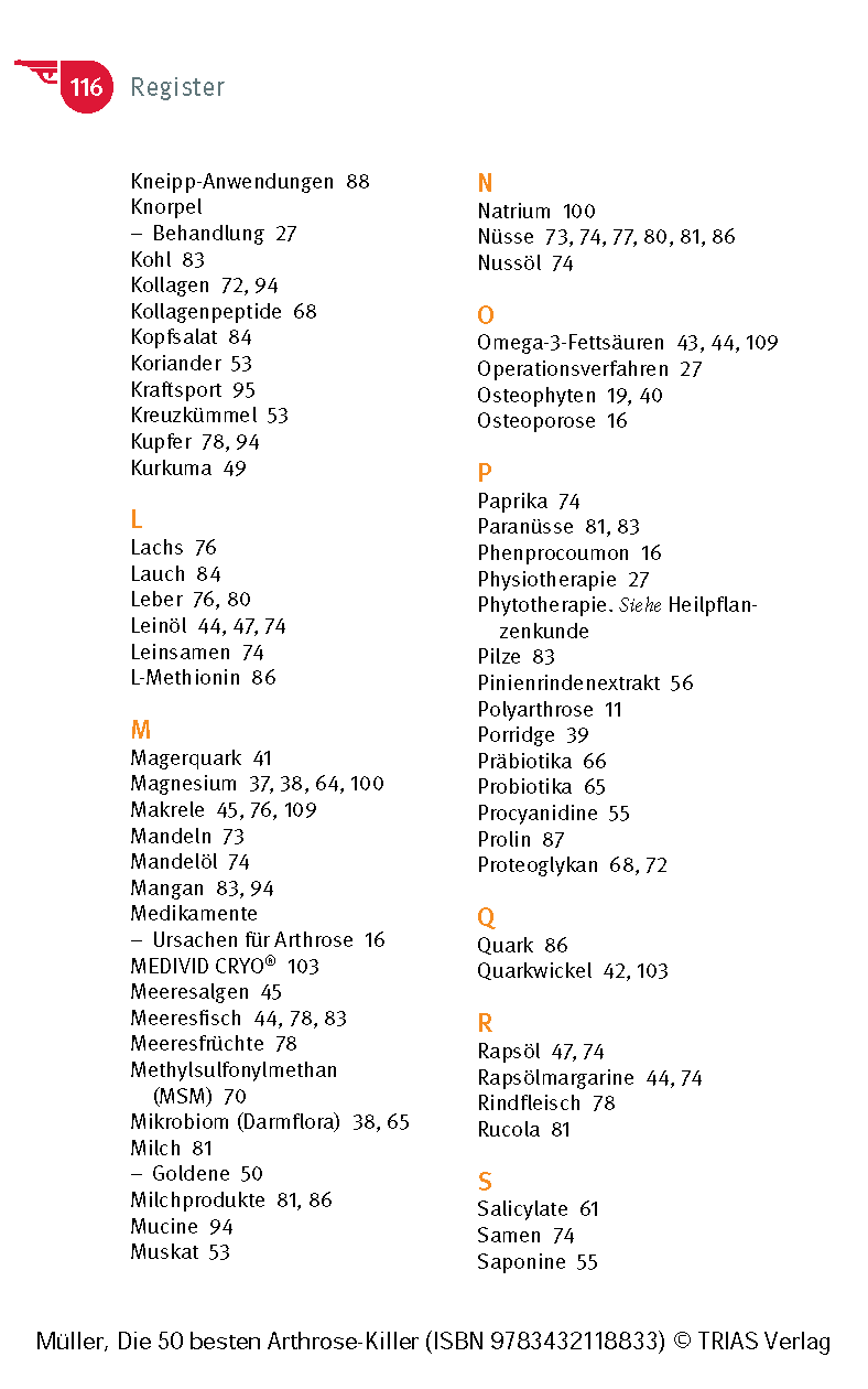 Die 50 besten Arthrose-Killer Die 50 besten Arthrose-Killer