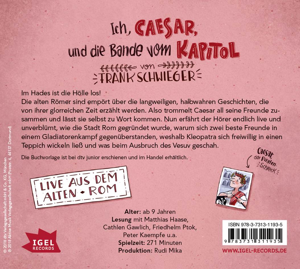 Ich, Caesar, und die Bande vom Kapitol (Audio-CD)