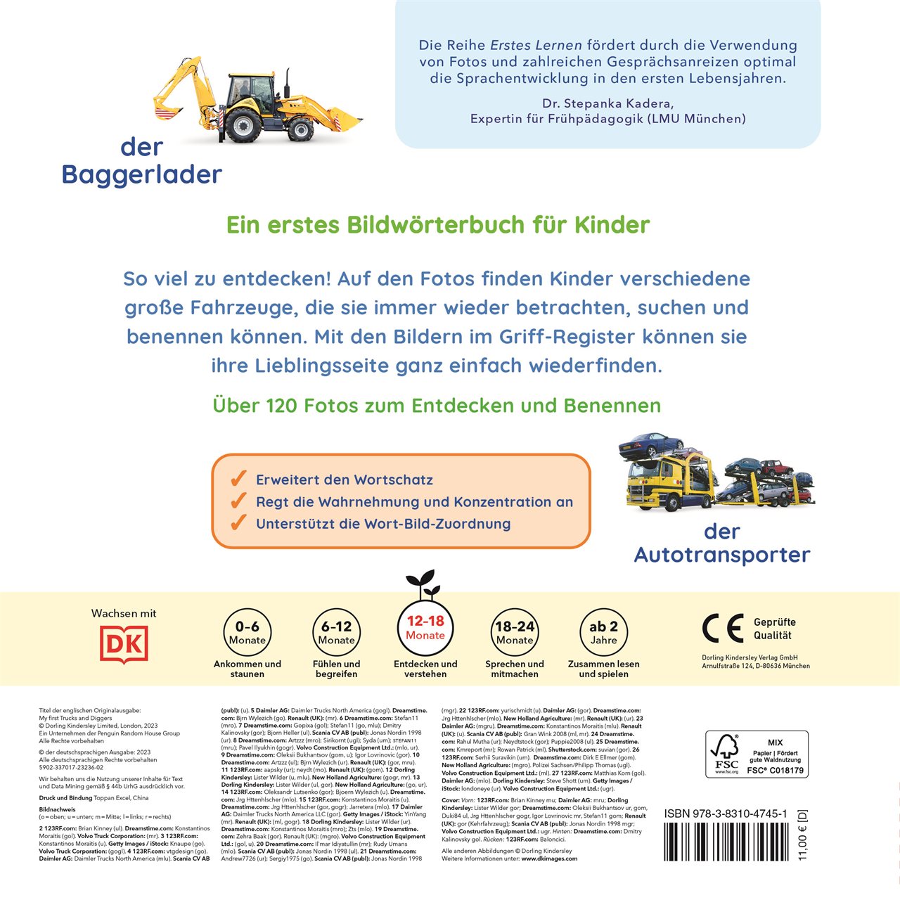 Erstes Lernen. Traktor, Bagger, Laster