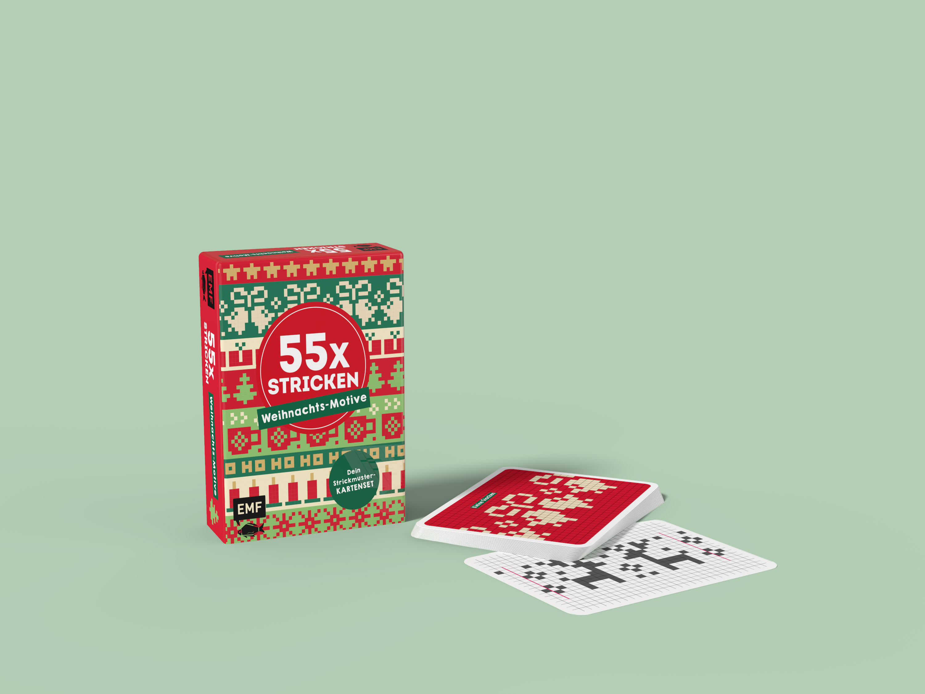 55 x stricken – Weihnachts-Motive: Deine Strickmustersammlung als Kartenset 55 x stricken – Weihnachts-Motive: Deine Strickmustersammlung als Kartenset