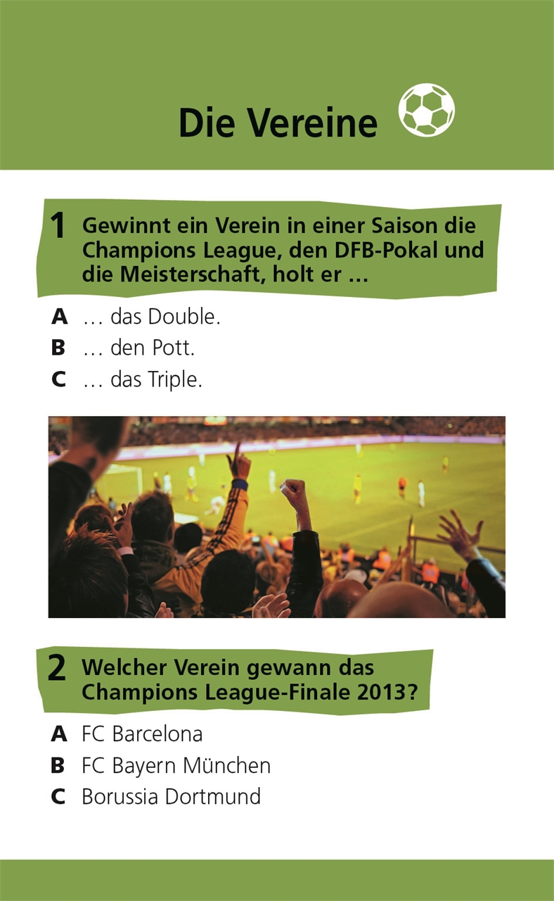 memo Quiz. Fußball