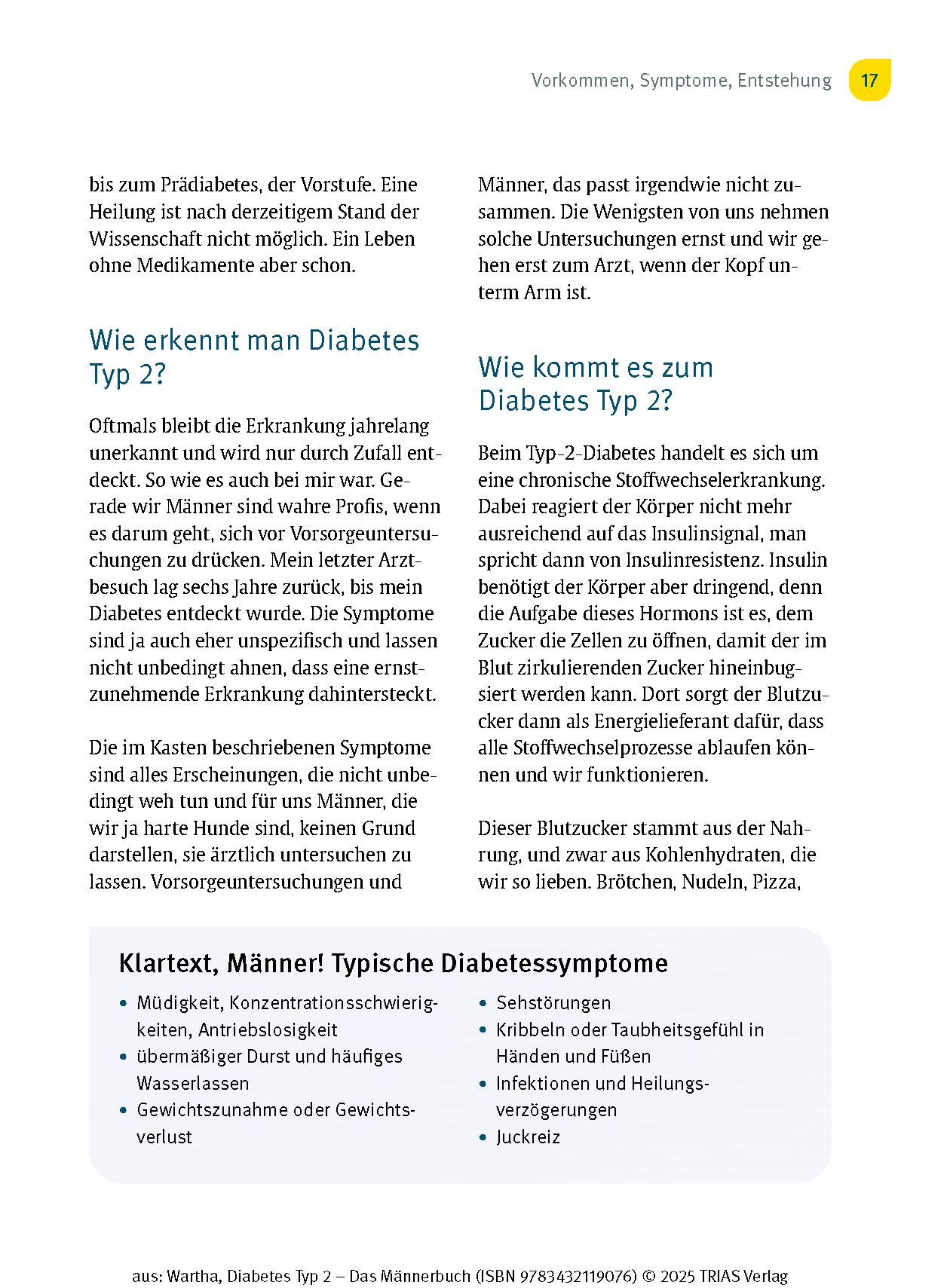 Diabetes Typ 2 - Das Männerbuch