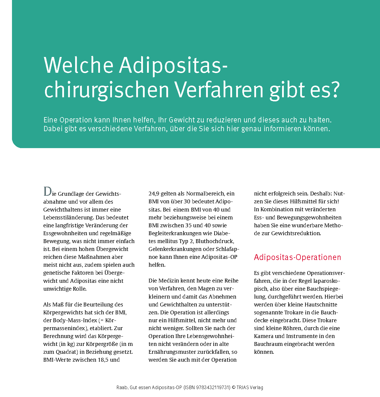 Gut essen Adipositas-OP Gut essen Adipositas-OP
