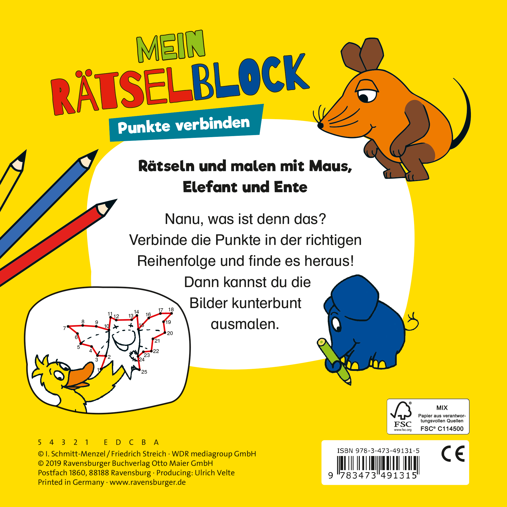 Die Maus Mein Rätselblock Punkte verbinden Die Maus Mein Rätselblock Punkte verbinden