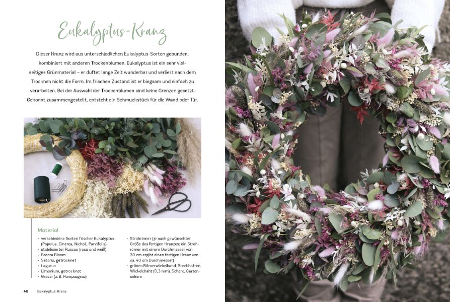 Trockenblumen und Floral Hoops Trockenblumen und Floral Hoops