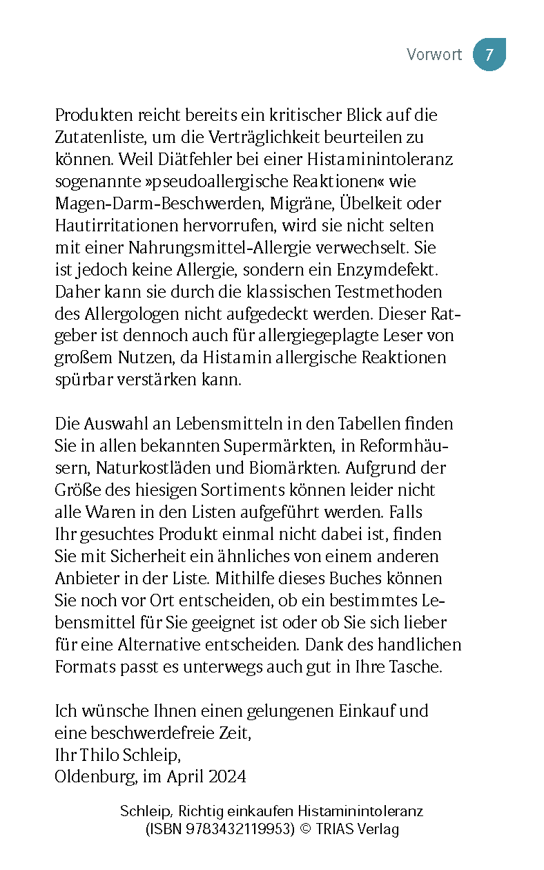 Richtig einkaufen Histamin-Intoleranz