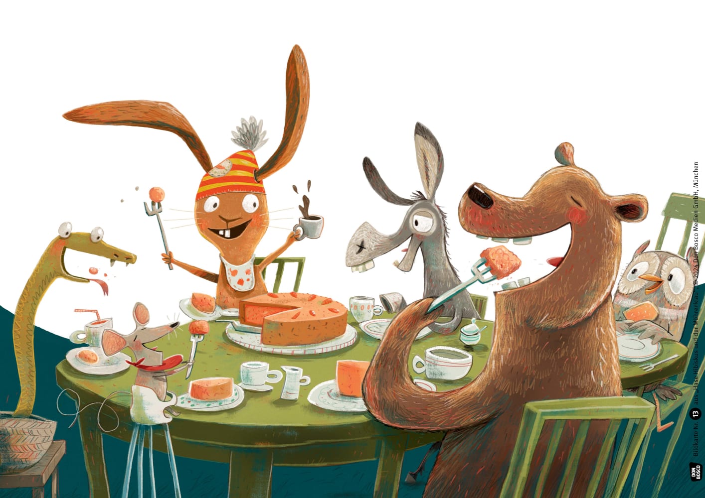 Hase Hibiskus und der Möhrenklau. Kamishibai Bildkartenset