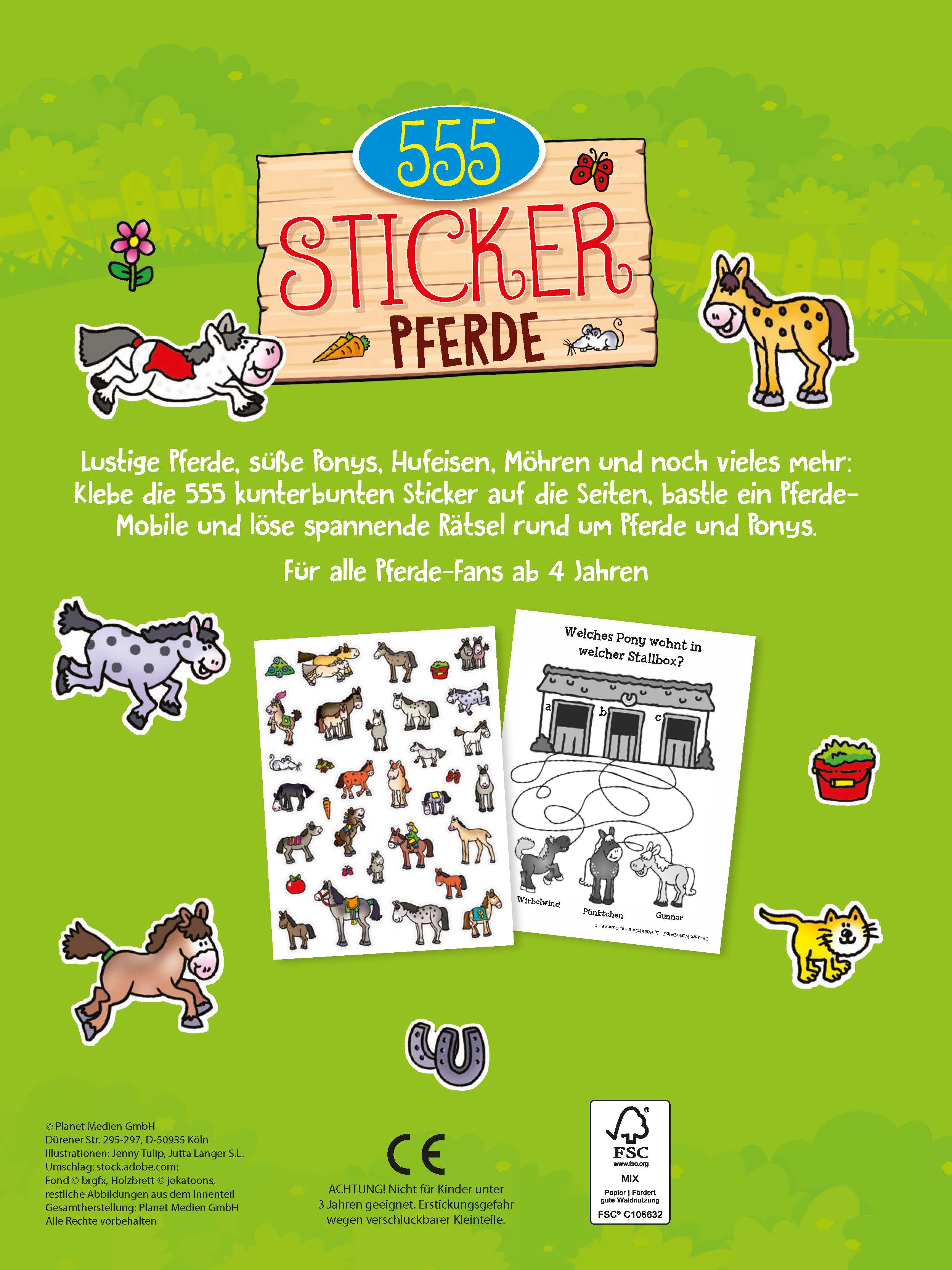 555 Sticker Pferde