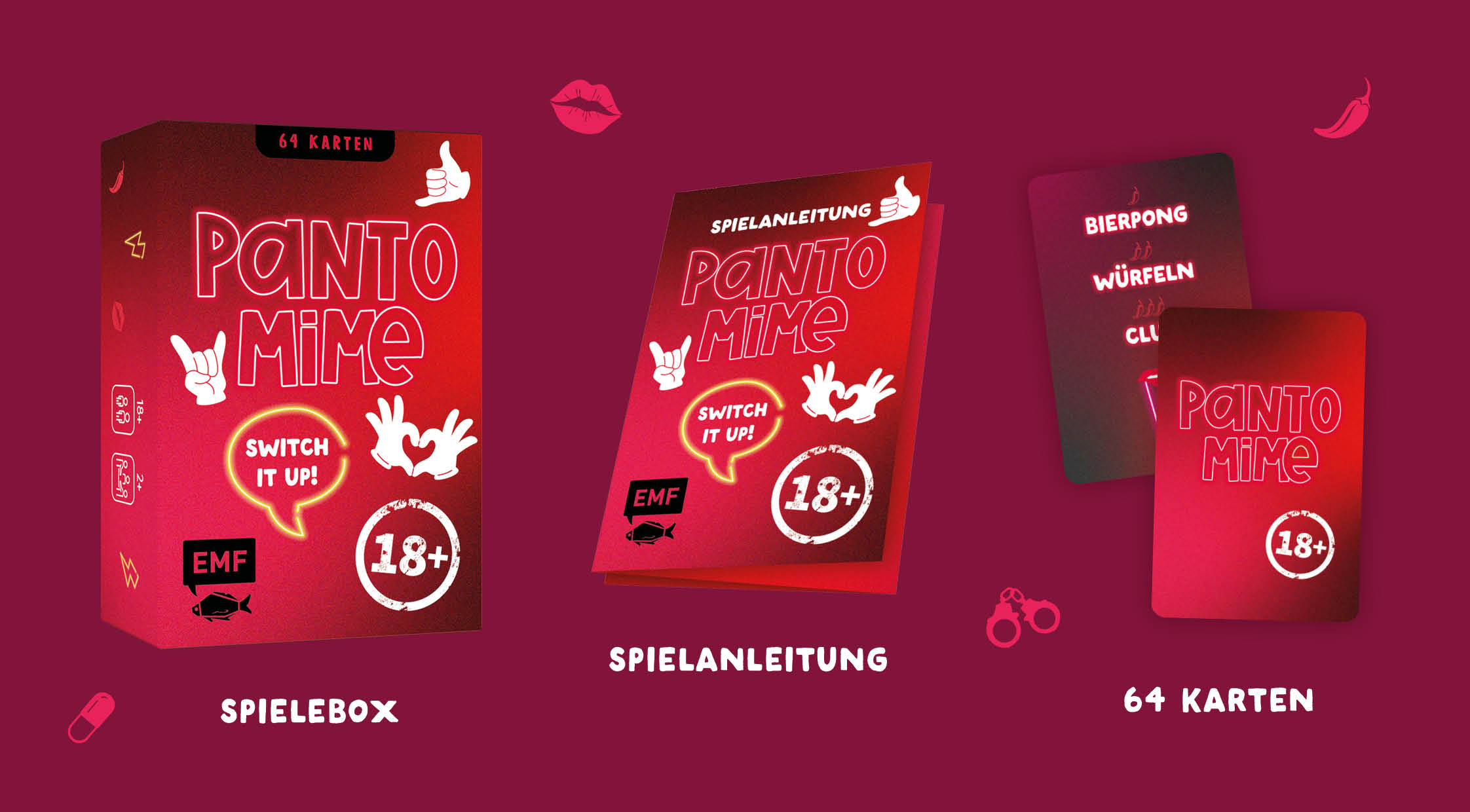 Kartenspiel: Pantomime – Switch it up! – Ü18