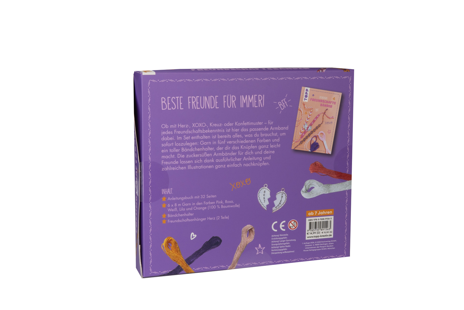 Kreativ-Set Zuckersüße Freundschaftsbänder. Mit Anleitungsbuch und Material