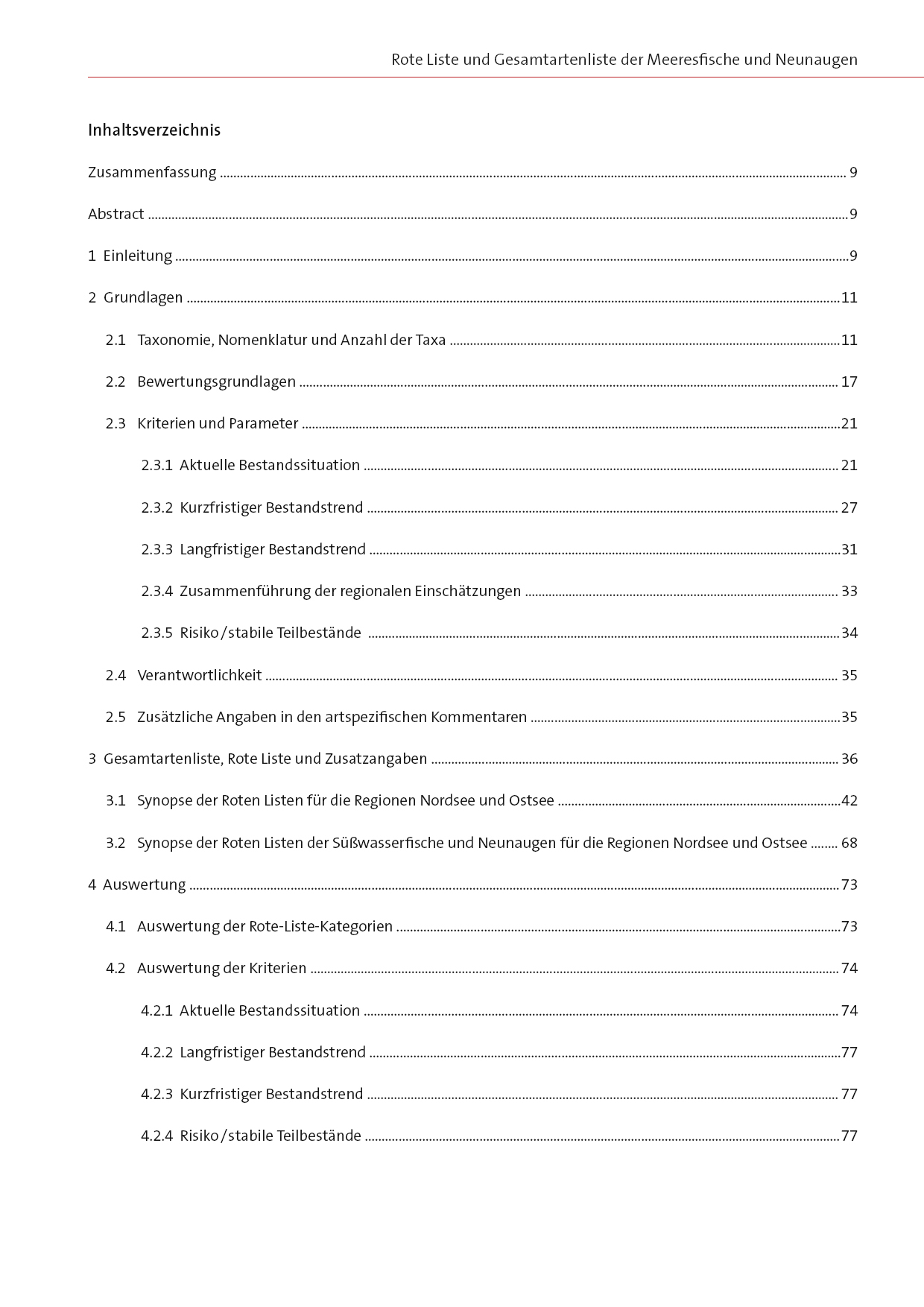 NaBiV Heft 170/9: Rote Liste und Gesamtartenliste der Fische und Neunaugen (Elasmobranchii, Actinopterygii & Petromyzontida) der marinen Gewässer Deutschlands