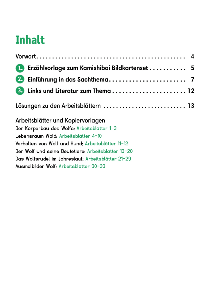 Arbeitsmaterial Grundschule. Sachunterricht: Der Wolf.
