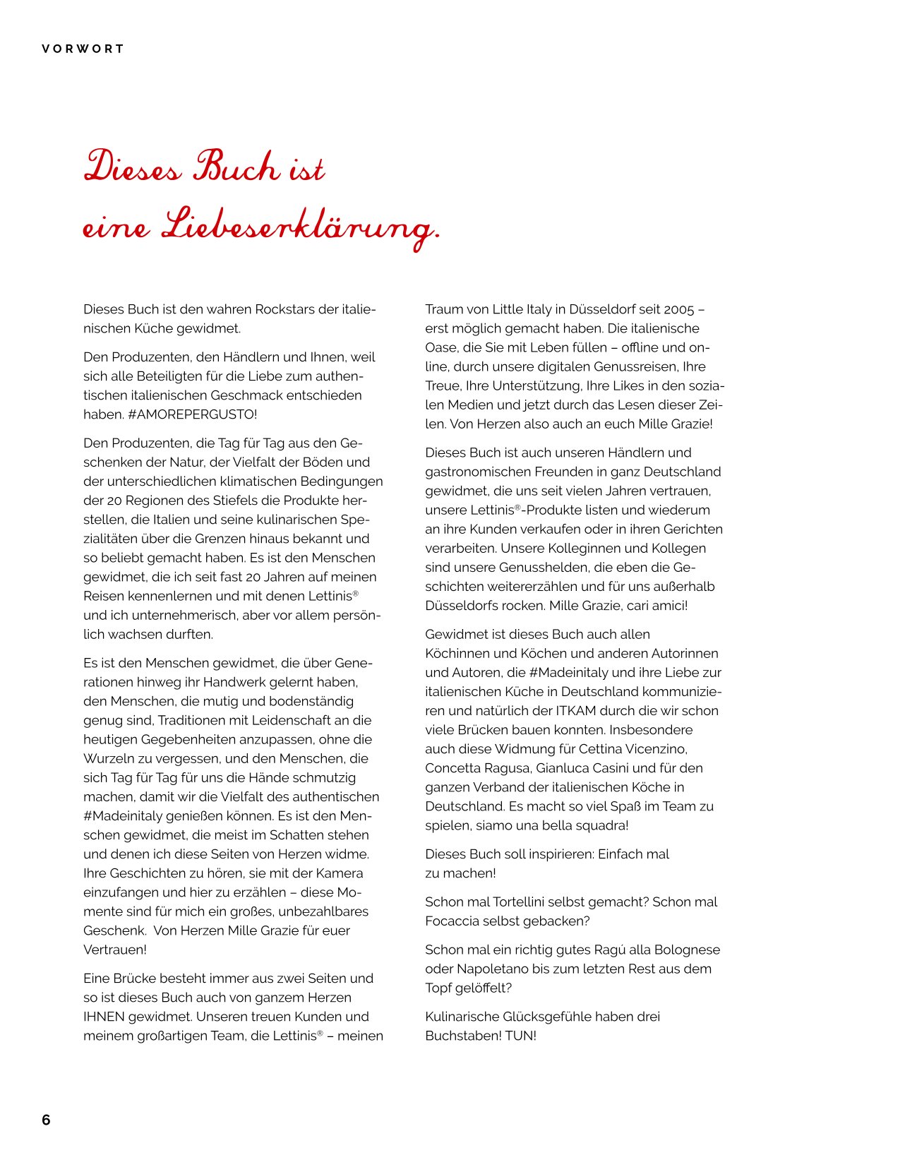 Amore per Gusto - Kochbuch Italien