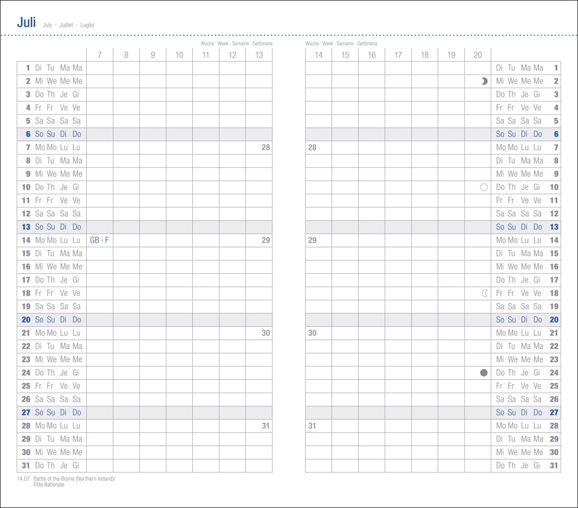 Monats-Taschenkalender, schwarz 2025