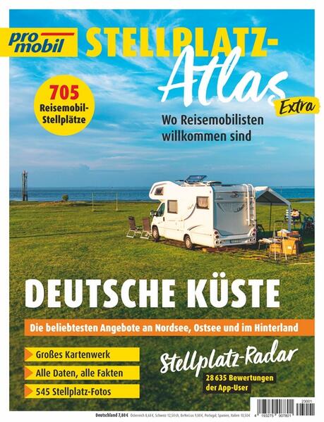 promobil Stellplatz Atlas Extra - Deutsche Küste