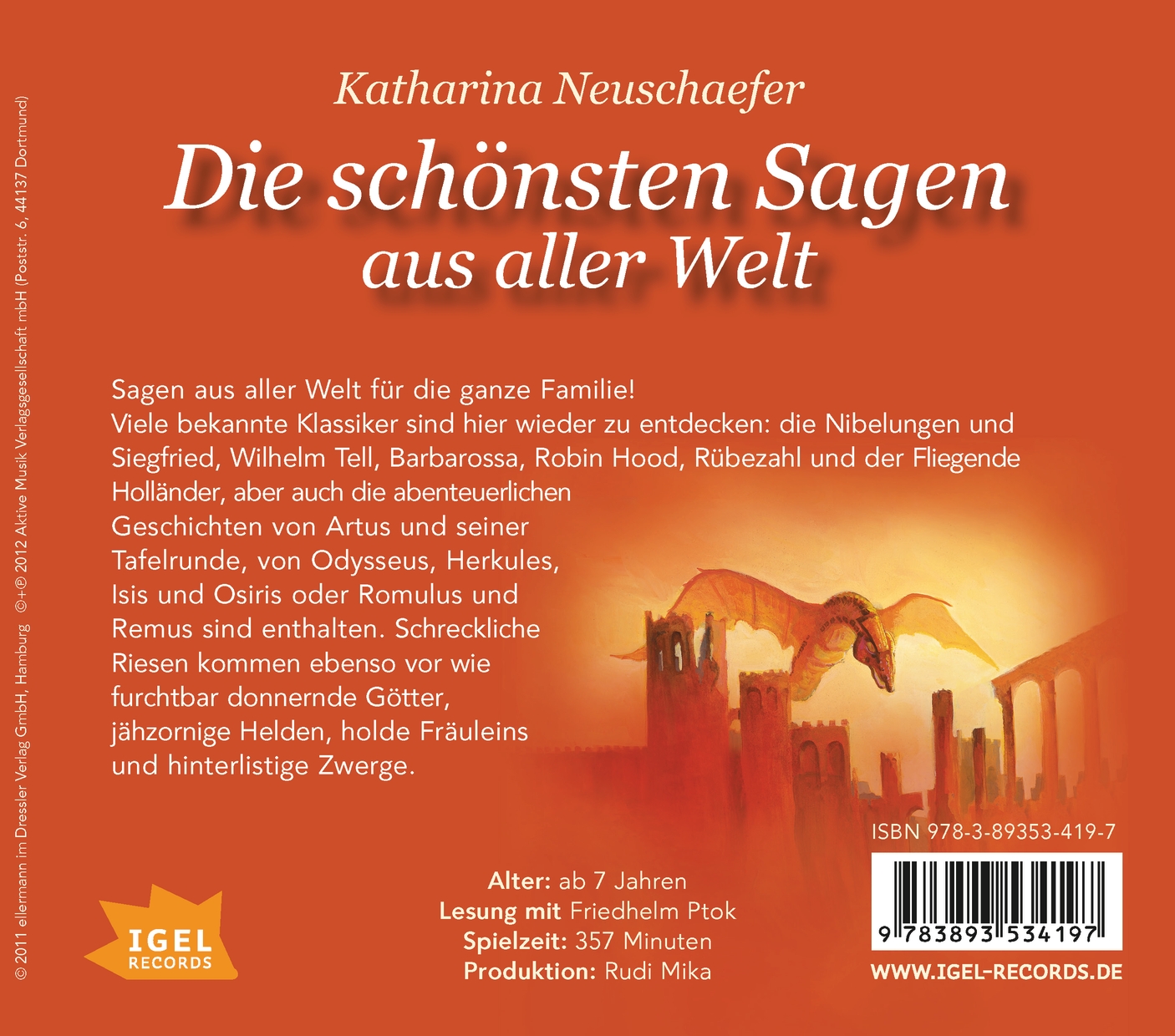 Die schönsten Sagen aus aller Welt (Audio-CD)