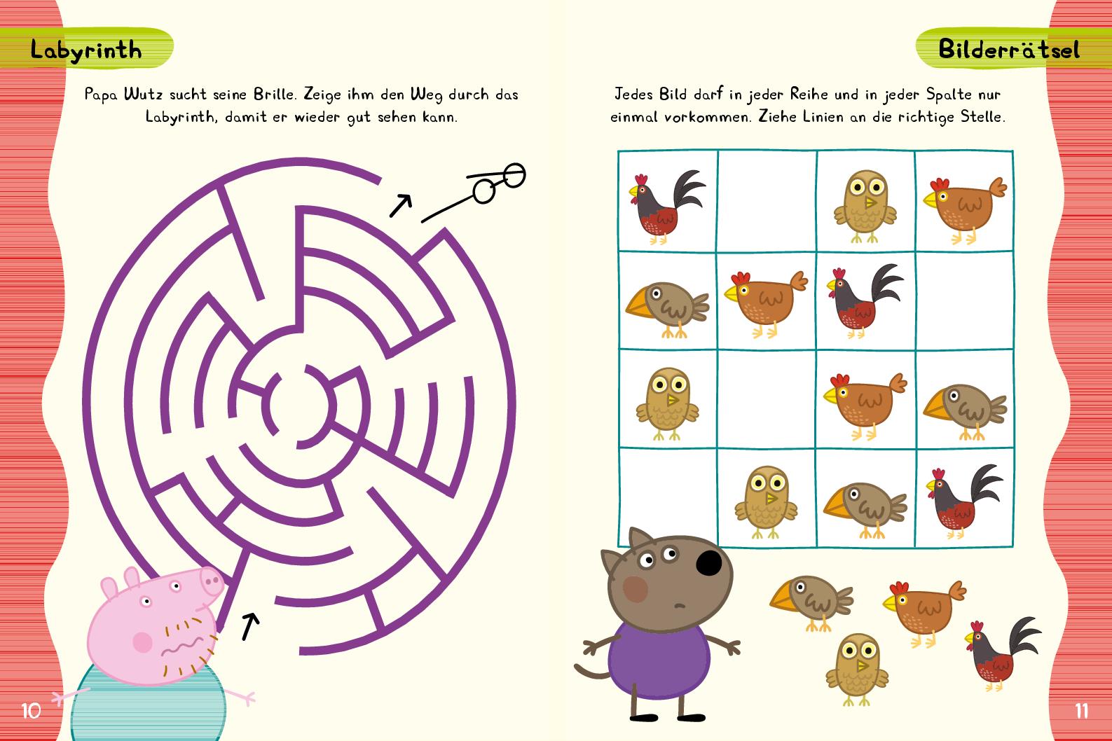 Peppa Pig Rätsel-Spielheft. Rätselbuch mit Stift und abwischbaren Seiten