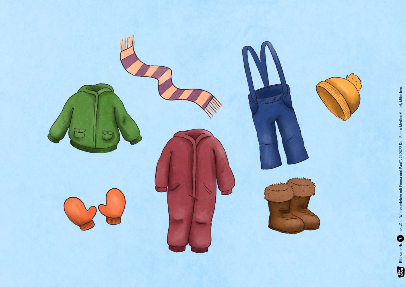 Den Winter erleben mit Emma und Paul. Kamishibai Bildkartenset