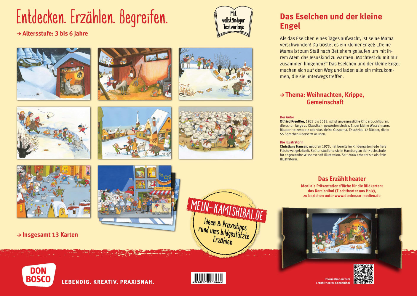 Das Eselchen und der kleine Engel. Kamishibai Bildkartenset.