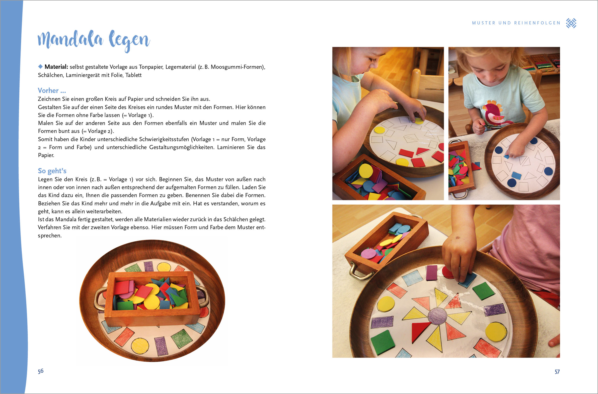 Spielen mit Aktionstabletts: Farben und Formen Spielen mit Aktionstabletts: Farben und Formen