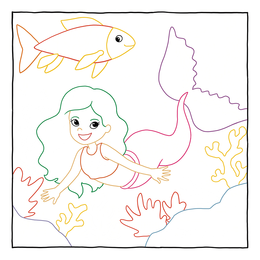 Glitzer Zauberpapier Malbuch Wundervolle Meerjungfrauen