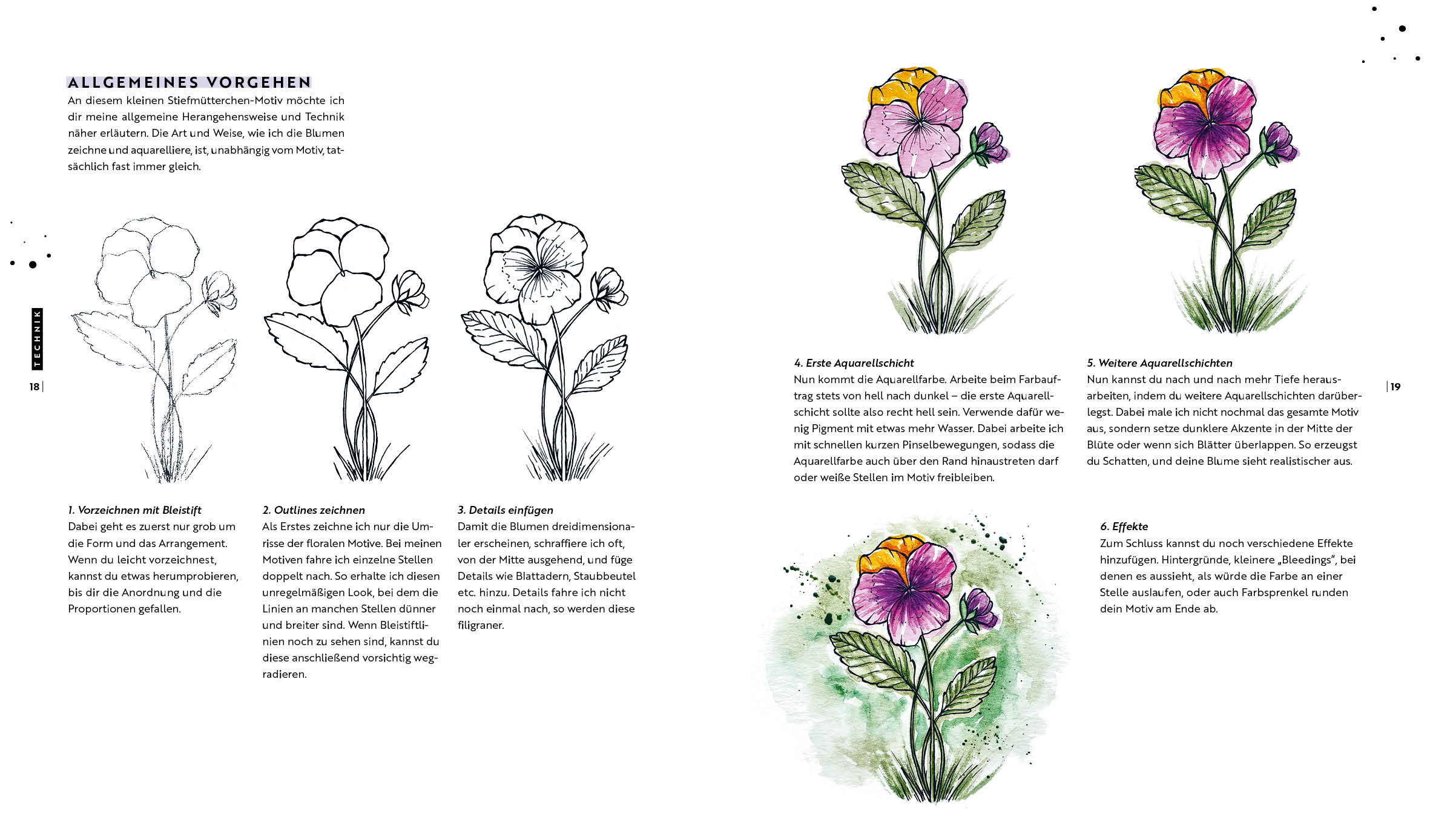 Watercolor – Florale Motive around the world: von heimisch bis exotisch