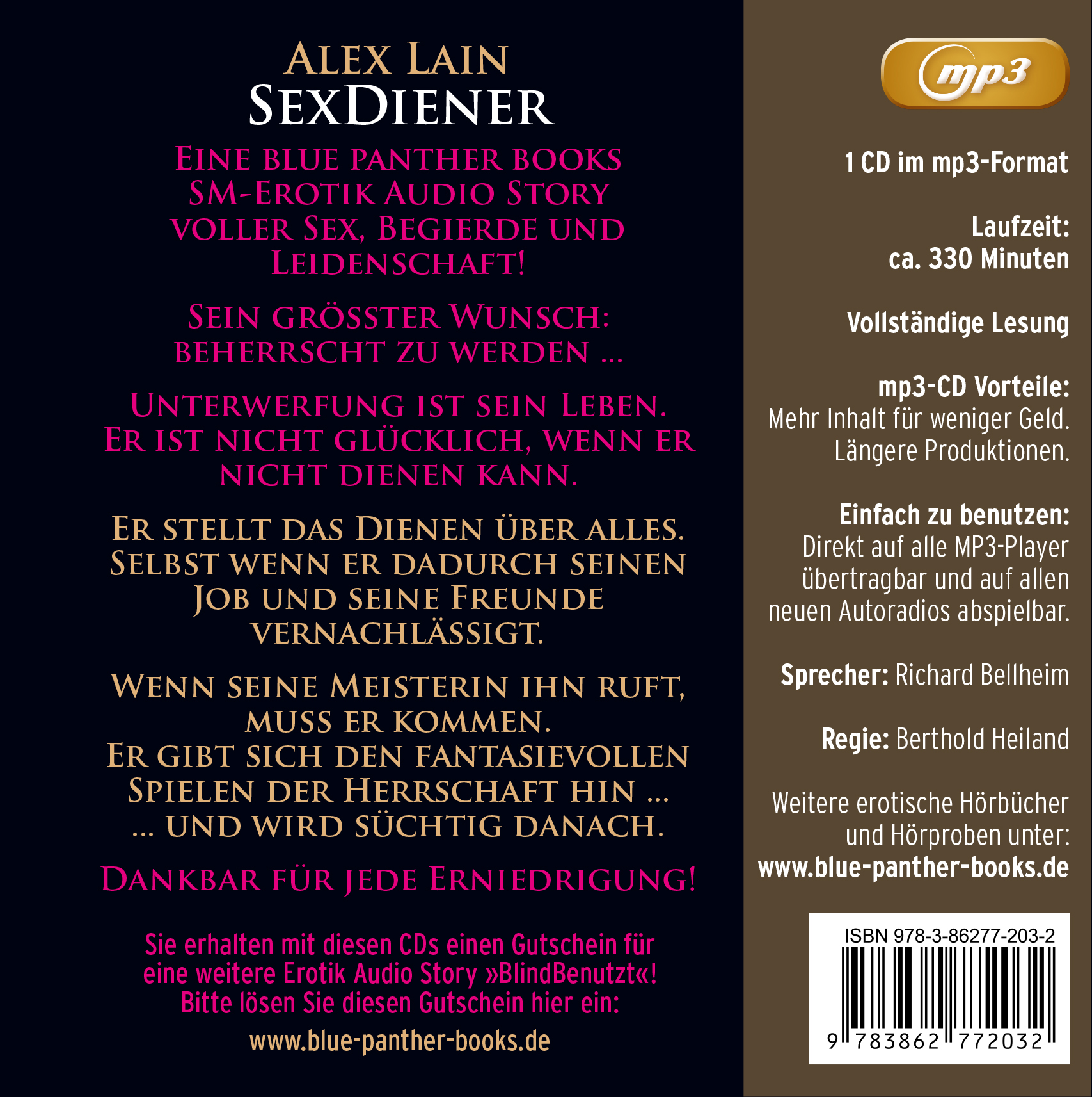 SexDiener | Erotik SM Audio Story | Erotisches SM Hörbuch MP3CD (Audio-CD)