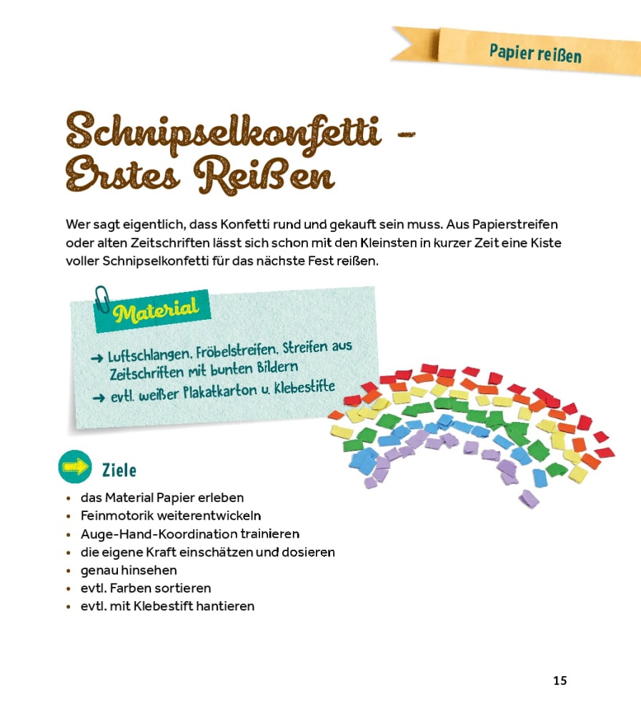 Reißen und Schneiden in der Kita