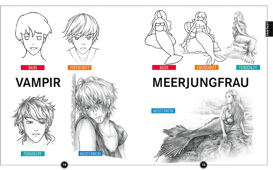 Level up! 1 Motiv - 4 Level zum Zeichnen