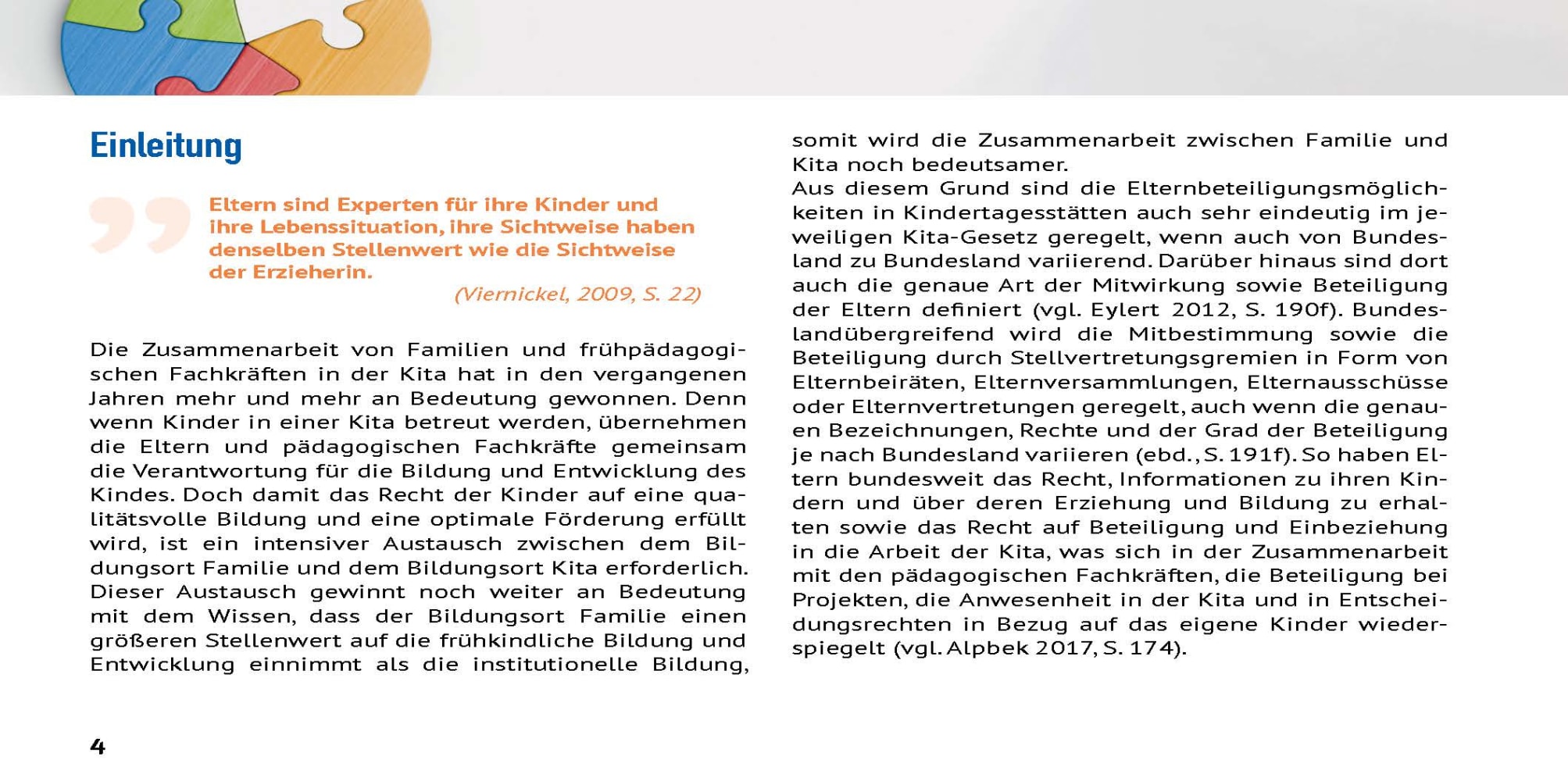 Erziehungspartnerschaft statt Elternarbeit