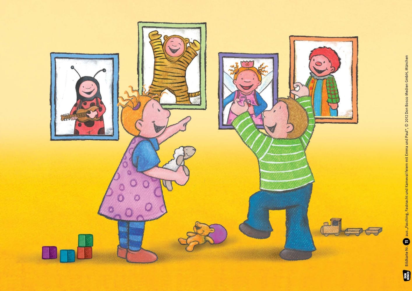 Fasching, Fastnacht & Karneval mit Emma und Paul. Kamishibai Bildkartenset.