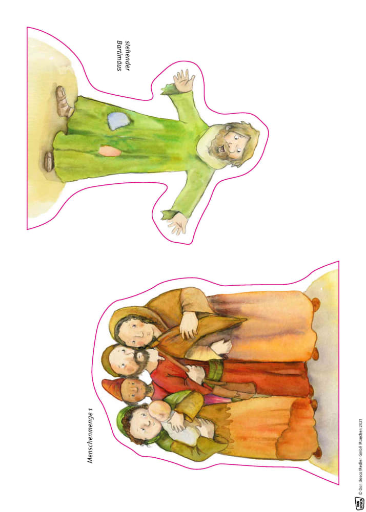 Jesus und Bartimäus. Erzählschienen-Figurenset