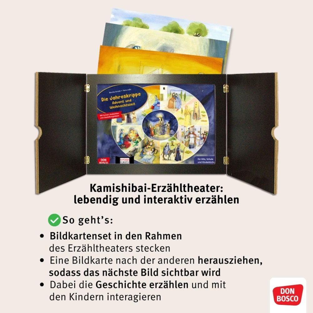 Die Jahreskrippe: Advent und Weihnachtszeit. Kamishibai Bildkartenset
