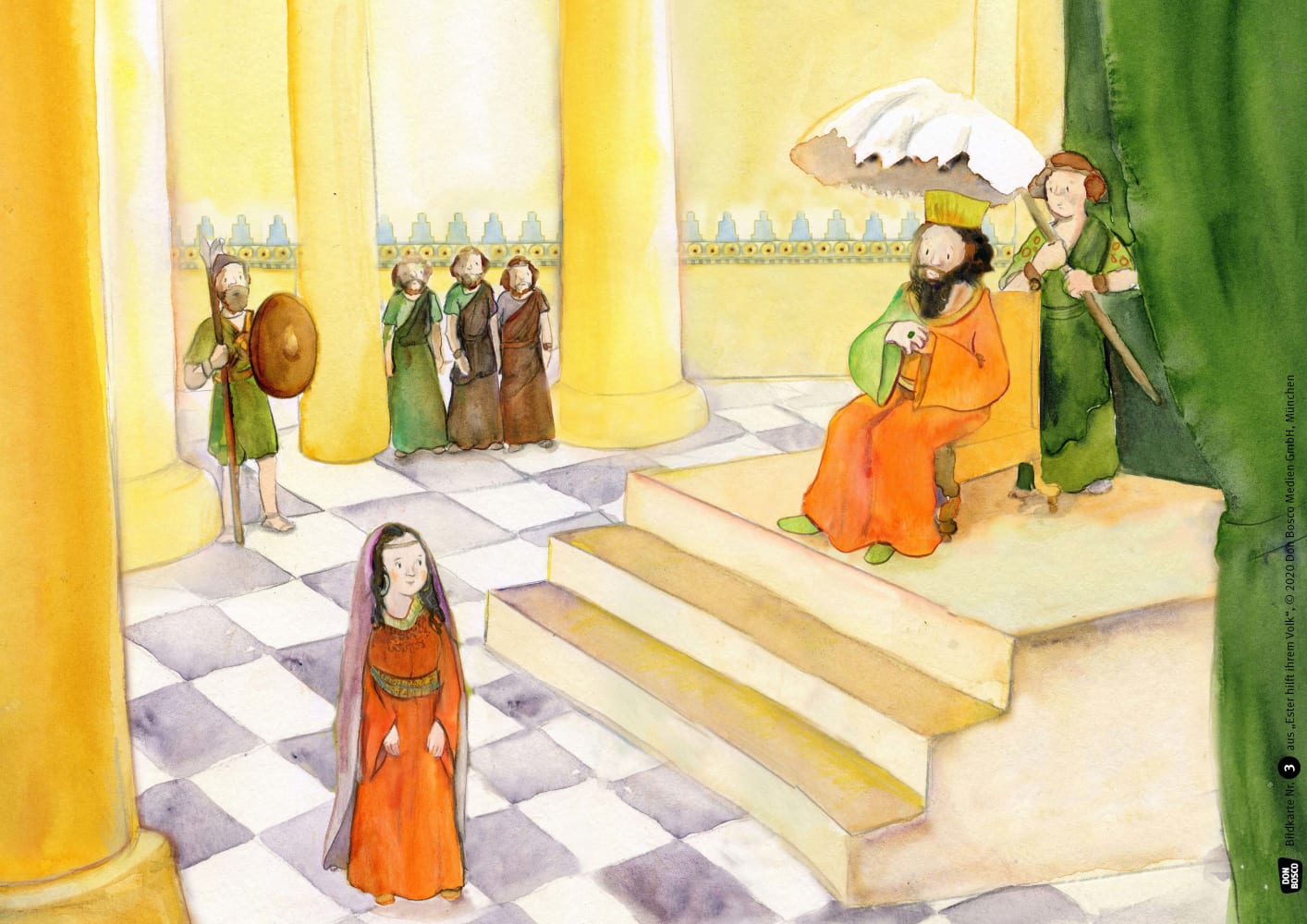 Ester hilft ihrem Volk. Kamishibai Bildkartenset.