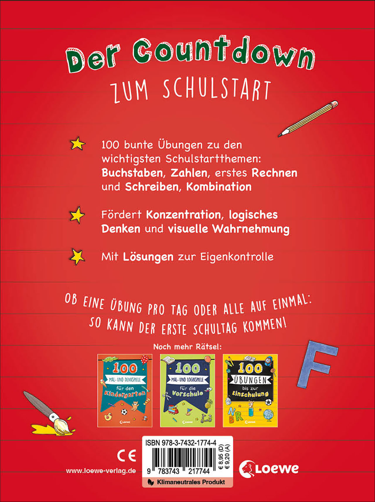 100 Übungen bis zum ersten Schultag