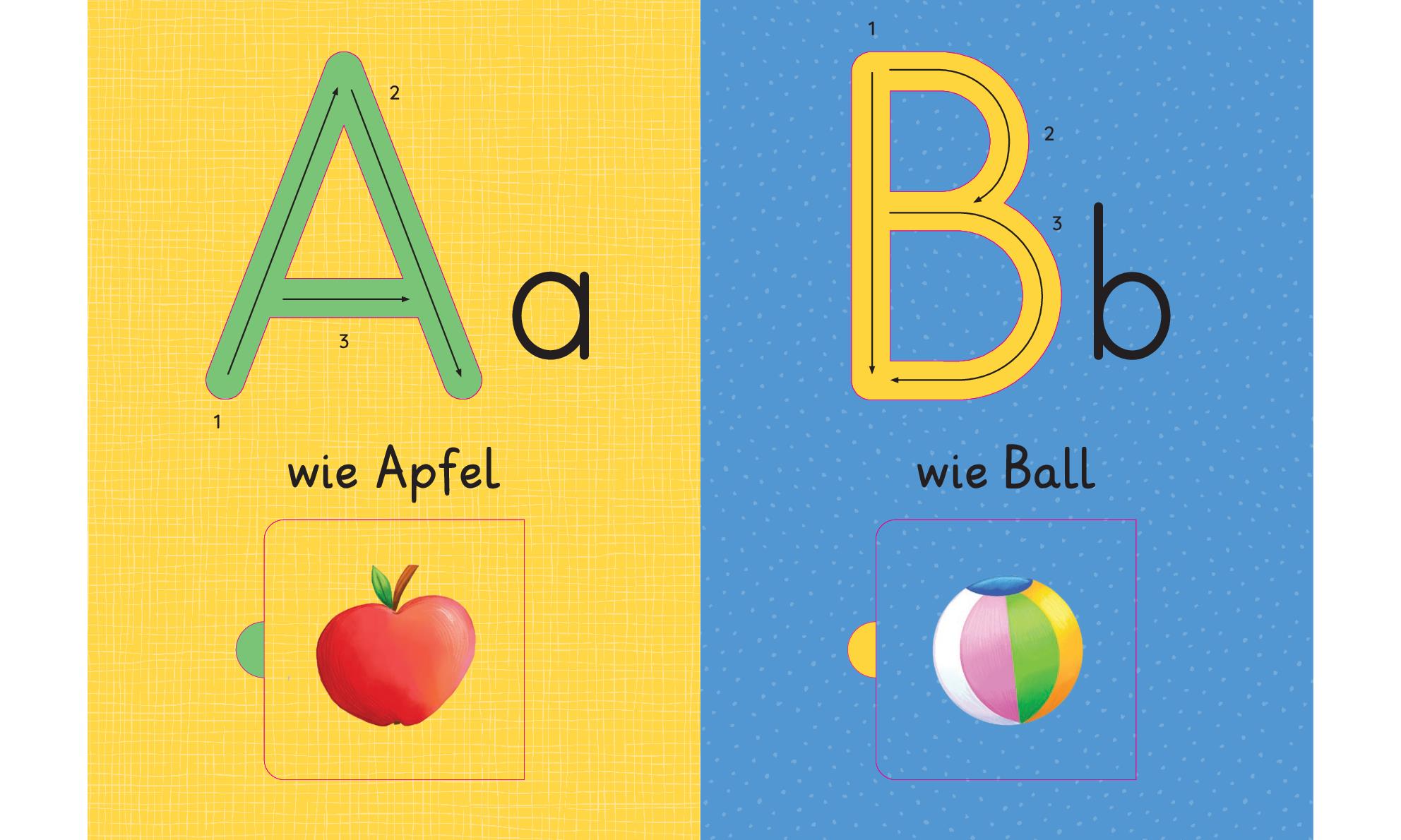 Mein erstes Buchstaben-Lernbuch mit Spurrillen und Klappen