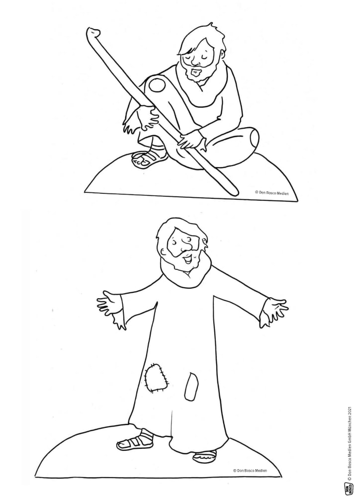 Jesus und Bartimäus. Erzählschienen-Figurenset