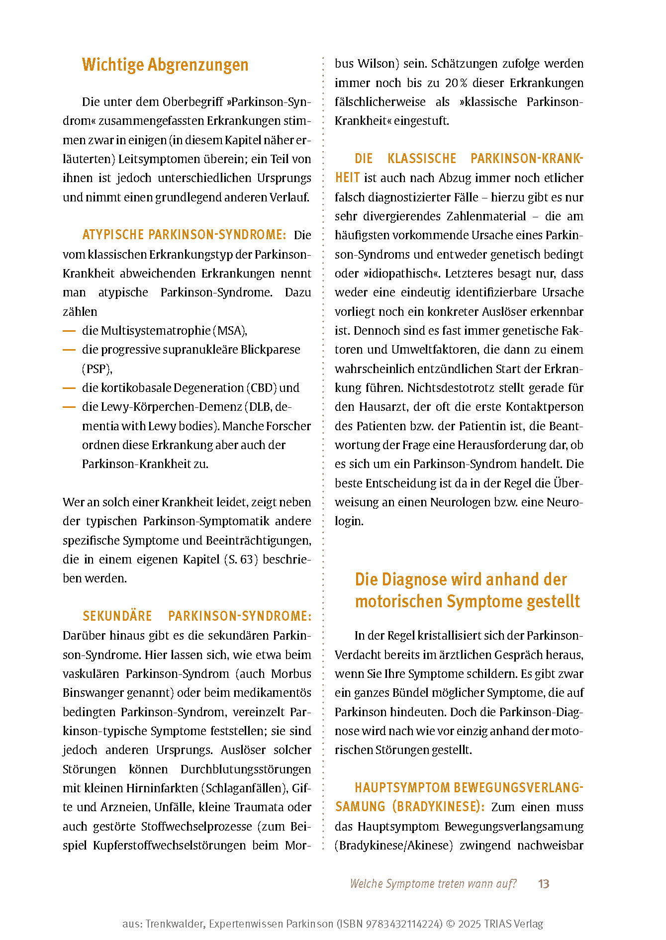 Expertenwissen: Parkinson