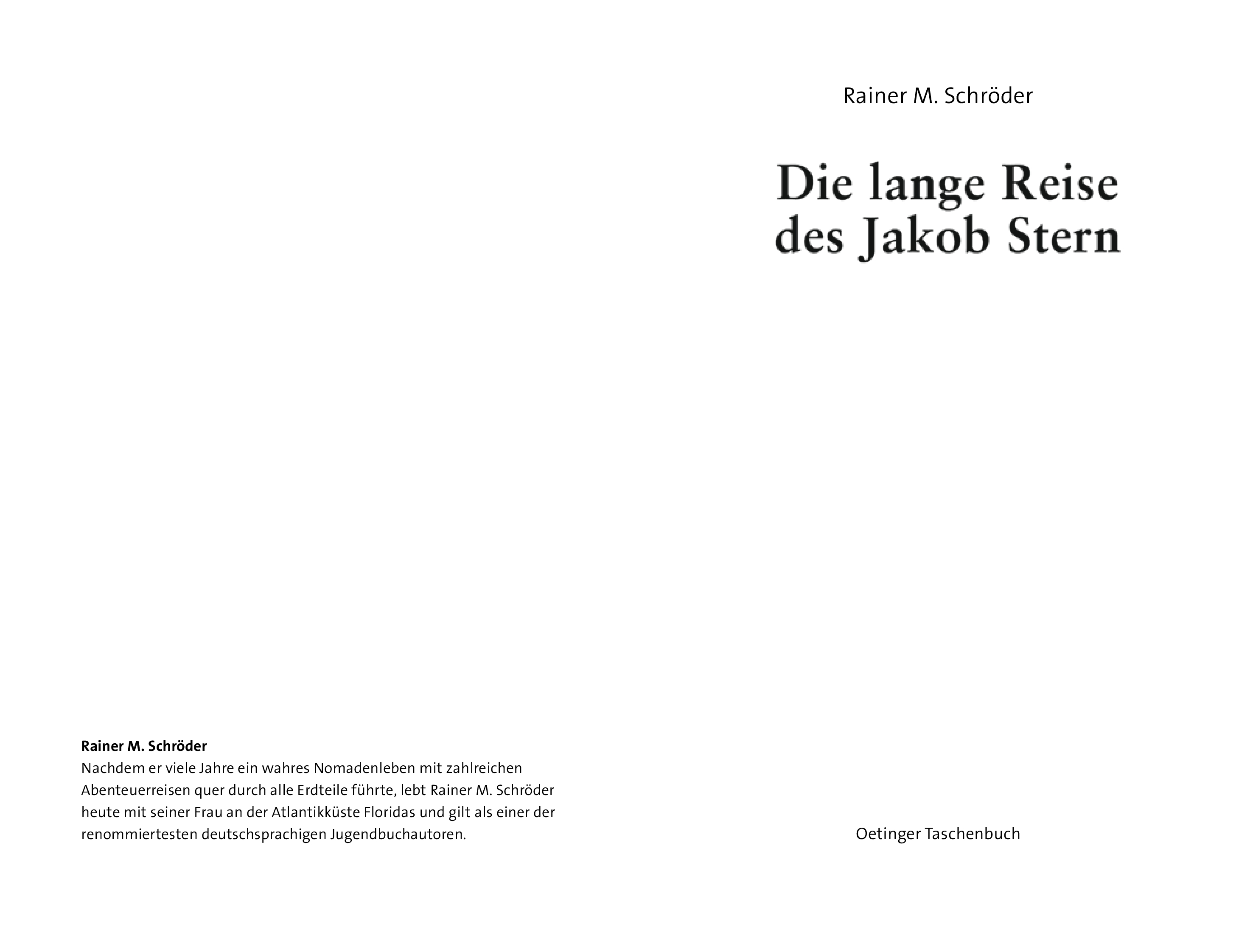 Die lange Reise des Jakob Stern