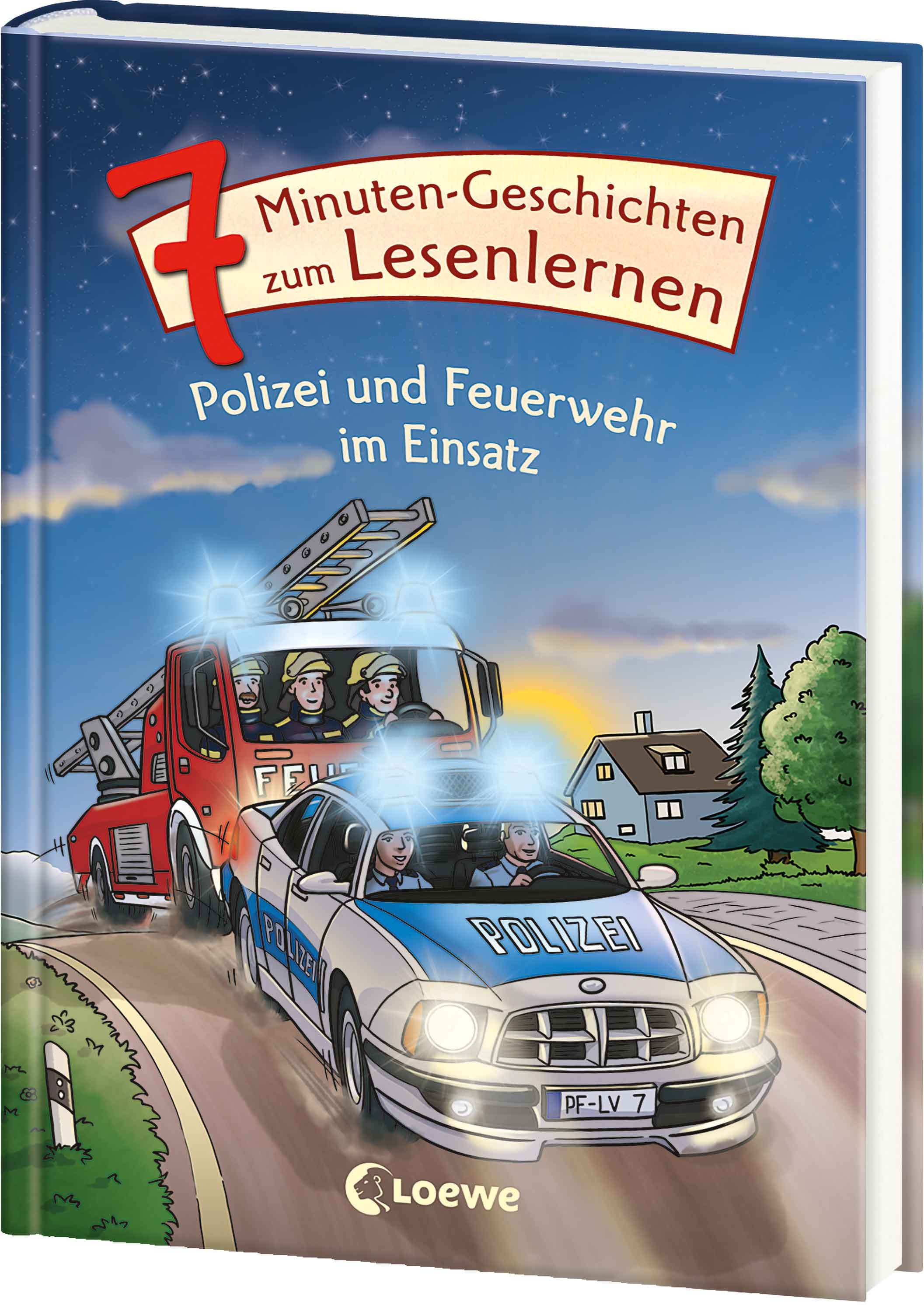 7-Minuten-Geschichten zum Lesenlernen - Polizei und Feuerwehr im Einsatz