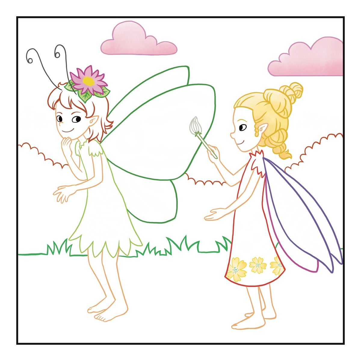 Glitzer Zauberpapier Malbuch Fabelhafte Feen