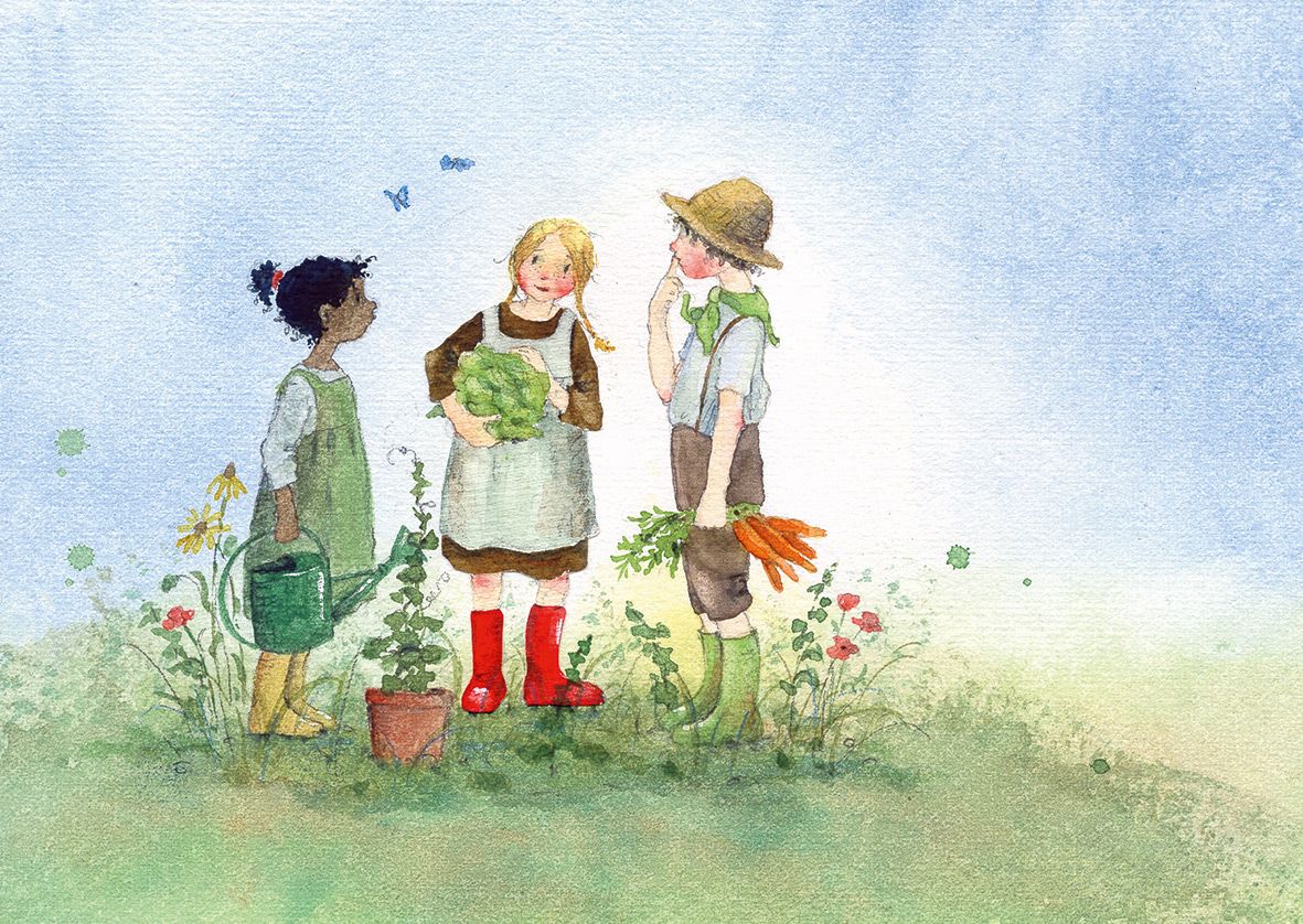 Postkartenbuch »Gartenkinder«