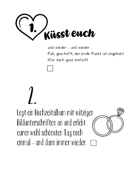 Die Bucket List für Honeymooner
