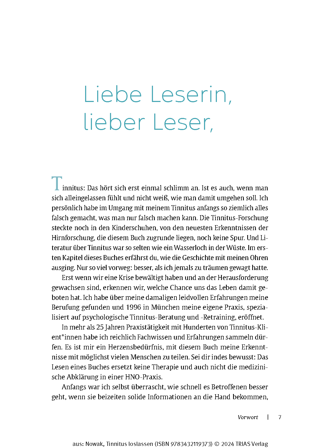 Tinnitus loslassen Tinnitus loslassen