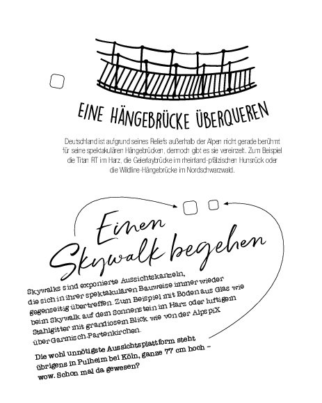 Bucket List für Wanderer