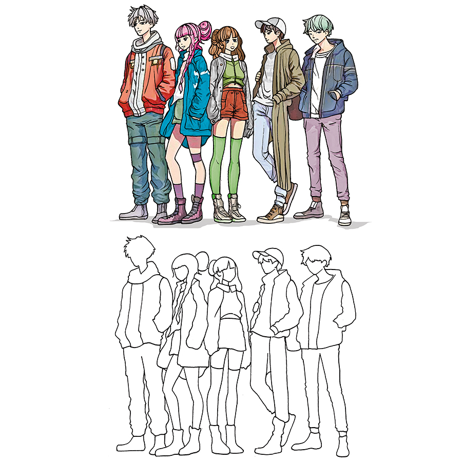 1000 Manga Motive zeichnen