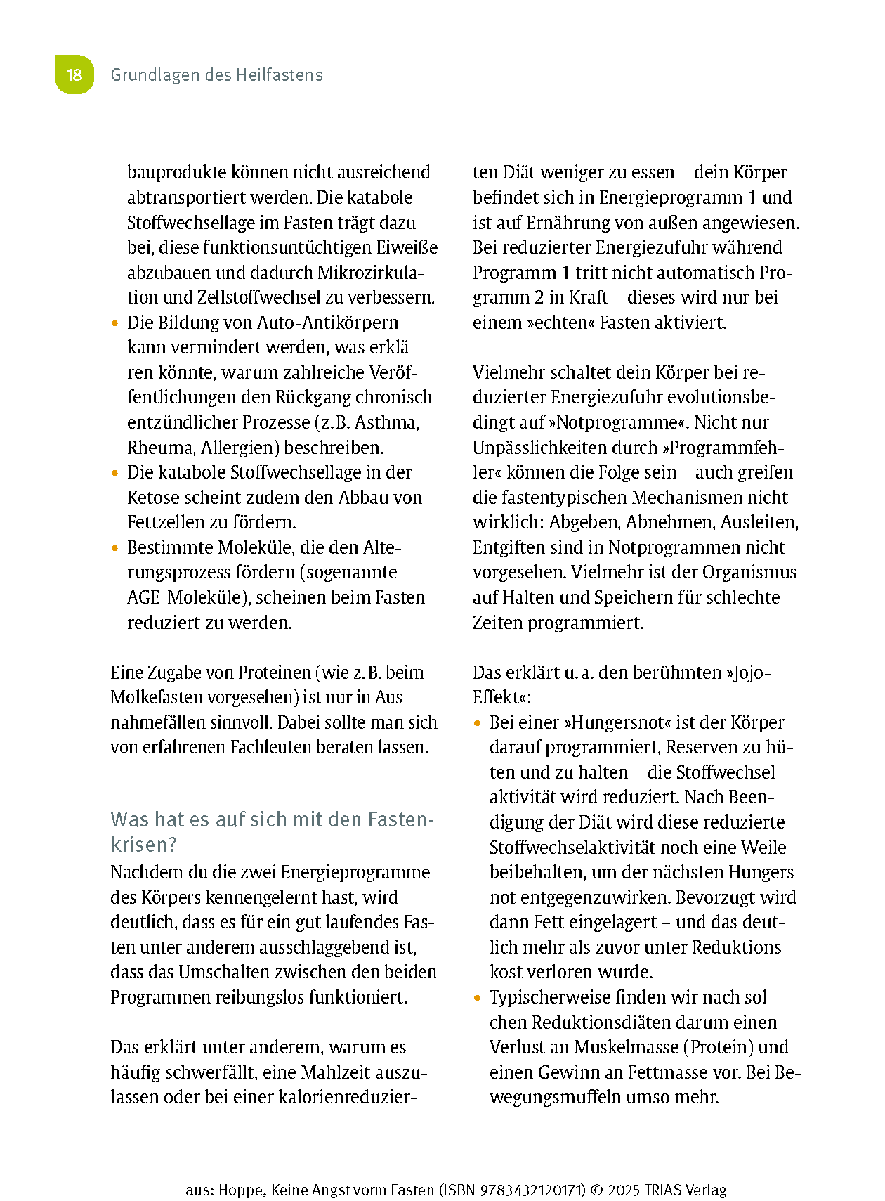 Keine Angst vorm Fasten
