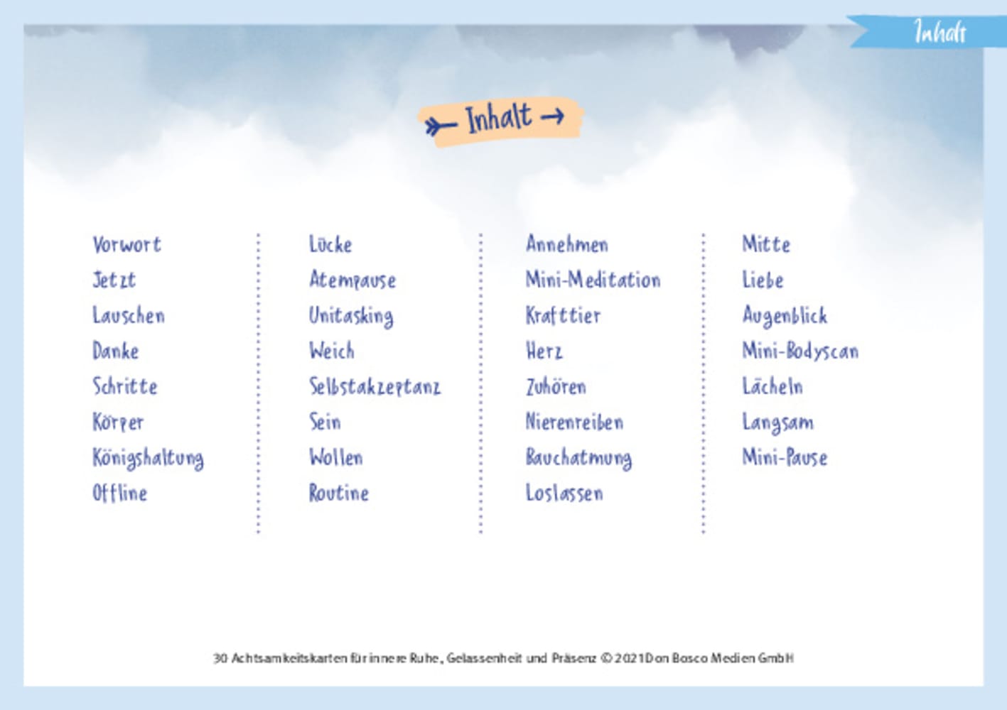 30 Achtsamkeitskarten für innere Ruhe, Gelassenheit und Präsenz 30 Achtsamkeitskarten für innere Ruhe, Gelassenheit und Präsenz