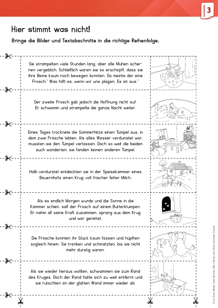 Arbeitsmaterial Grundschule. Fabeln für den Deutschunterricht. Die beiden Frösche: Eine Fabel von Äsop.